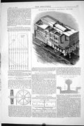 Old 1870 Welch Patent Cattle Truck Train Kelsey Patent Wedge Drums Pu Victorian