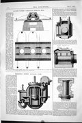 Old 1870 Booth Patent Compound Rolling Mill Herring Bullock Pump Rail Victorian