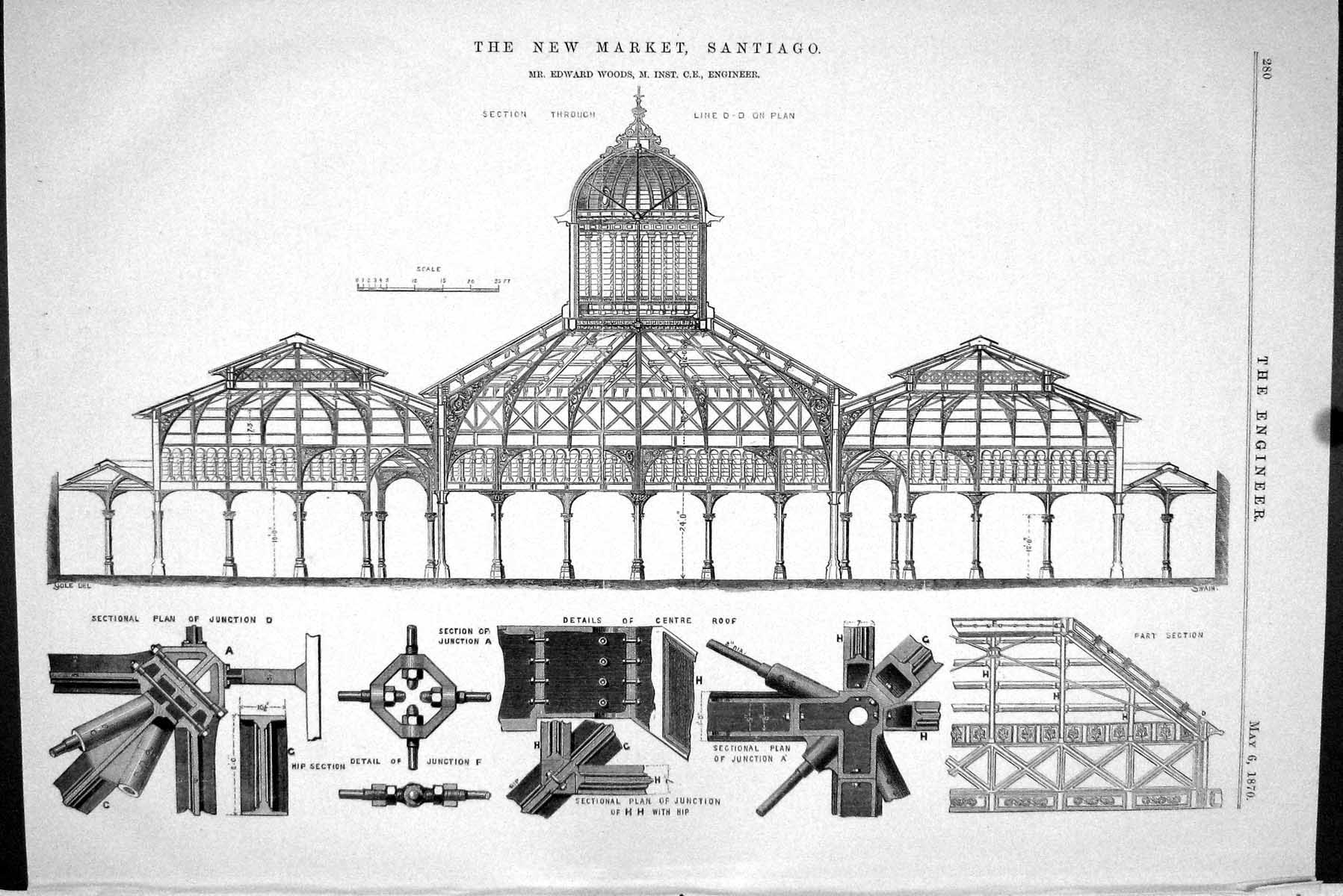 Old 1870 New Market Building Santiago Architecture Edward Woods Engin Victorian