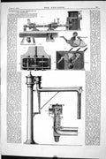 Old 1870 Conversazione Institution Civil Engineers Machinery Engineer Victorian