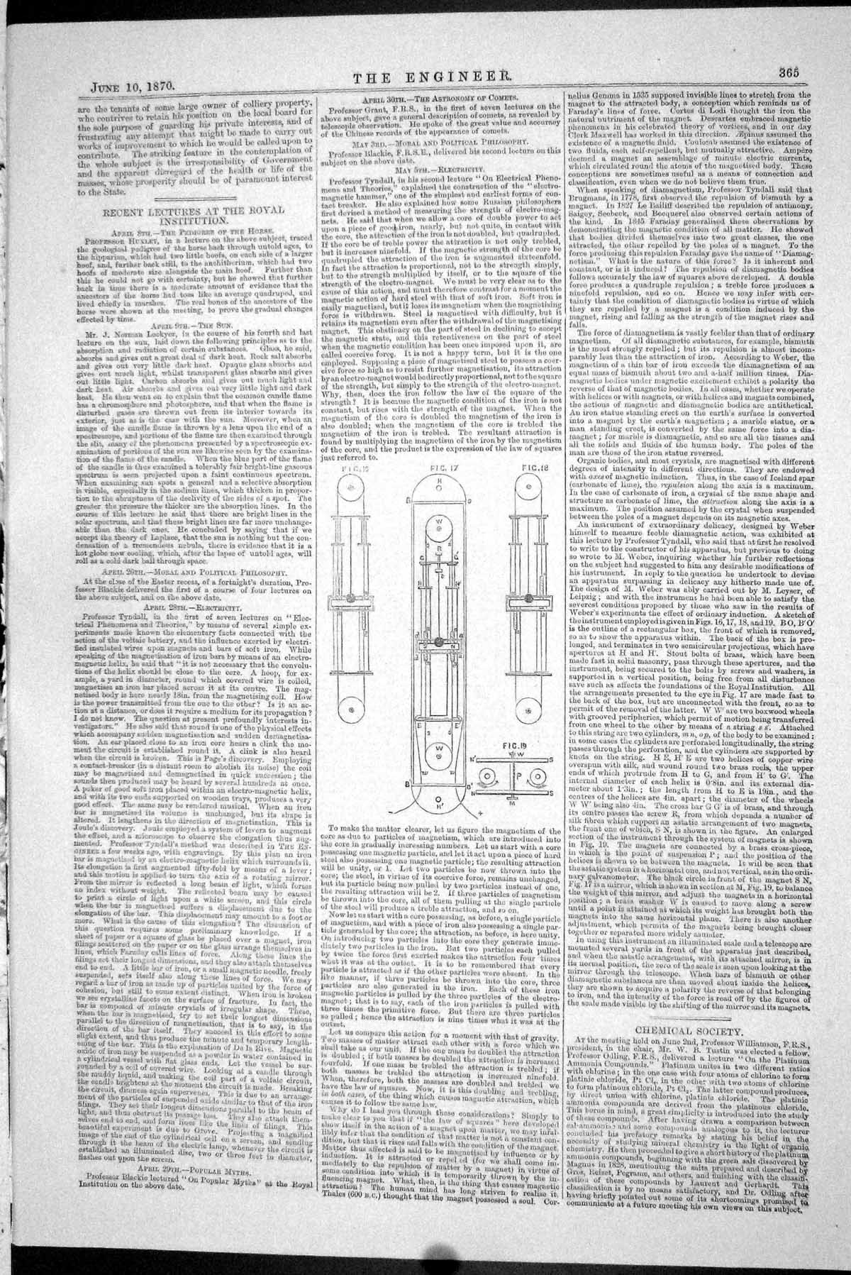 Old 1870 Lectures Royal Institution Electricity Diagrams Pistons Impr Victorian