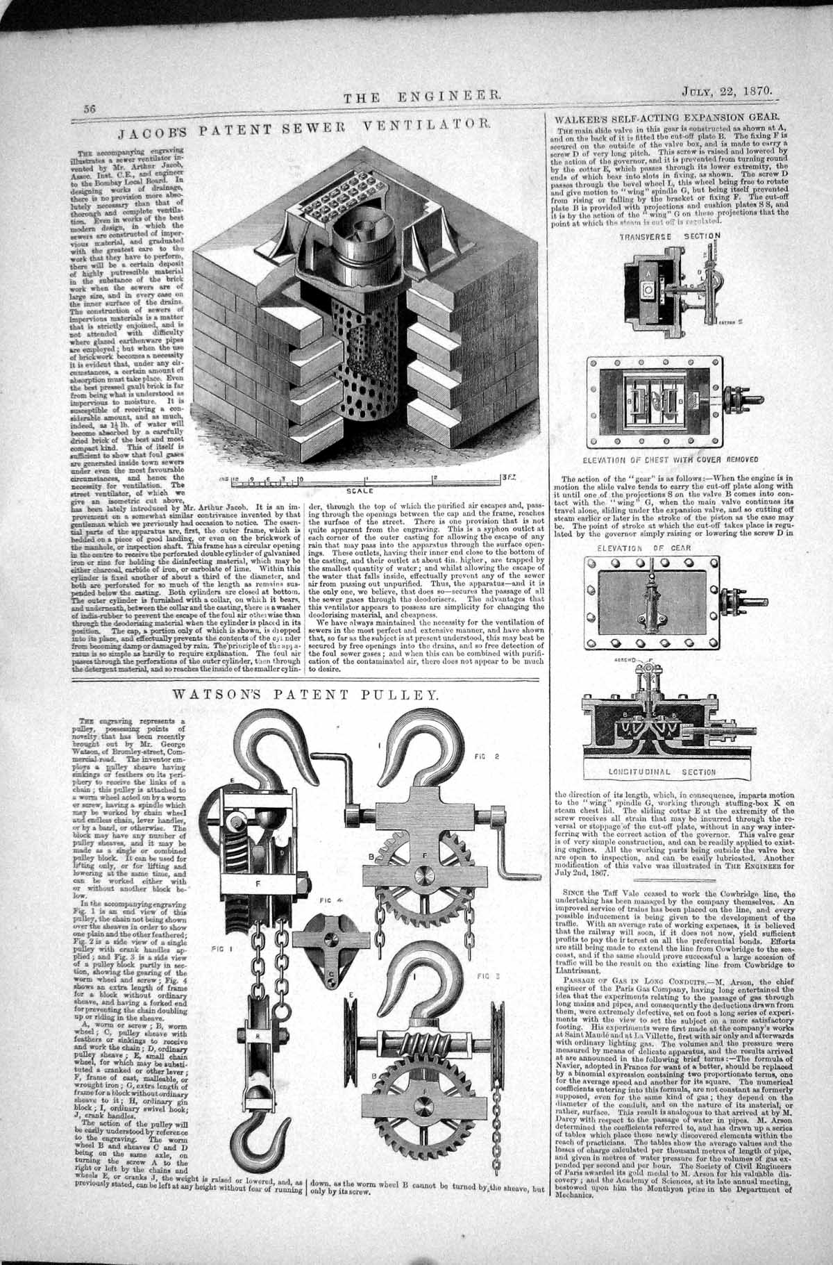 Old Jacob Sewer Ventilator 1870 Watson Pulley Patent Walker Expansion Victorian