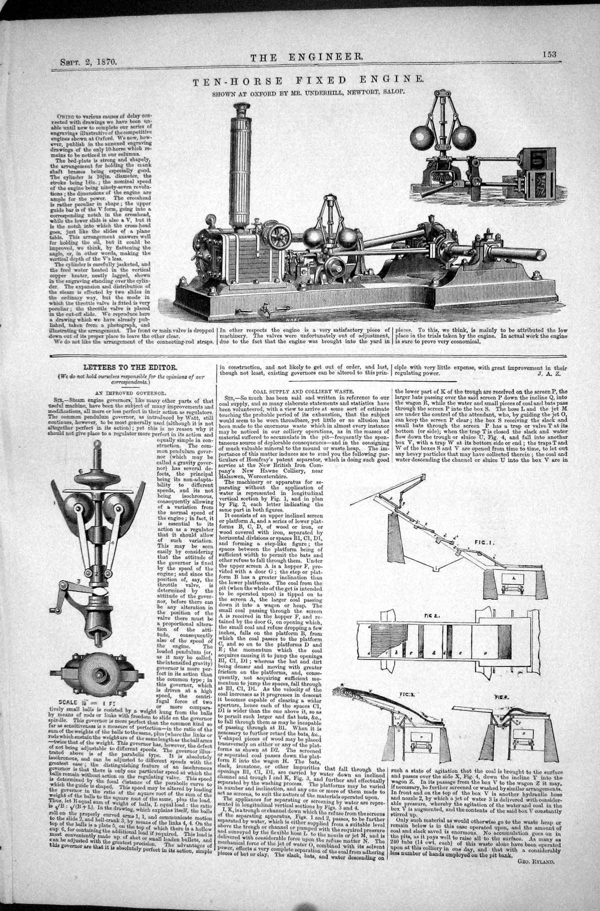 Old Ten-Horse Fixed Engine Underhill 1870 Governor Colliery Waste Coa Victorian