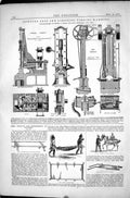 Old Drop Air-Spring Forging Hammers 1870 Merill Army Surgical Applian Victorian