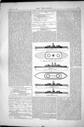 Old Print Ship War Moderate Dimensions 1870 Scott Draught Wizard Warlock 19th