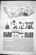 Antique Print Drainage Liverpool 1870 Ash-Pits Manchester System Rumney Map
