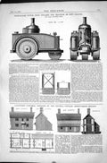 Old 80-Horse Power Road Steamer Traction 1870 Nairn Labourers Cottage