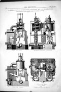 Antique Print 70-Horse Power Compound Engines Kirkstall 1870 Allibon Noyes