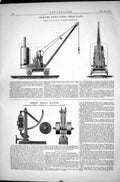 Old Direct-Acting Steam Crane 1870 Taylor Cement Testing Machine Mich Victorian