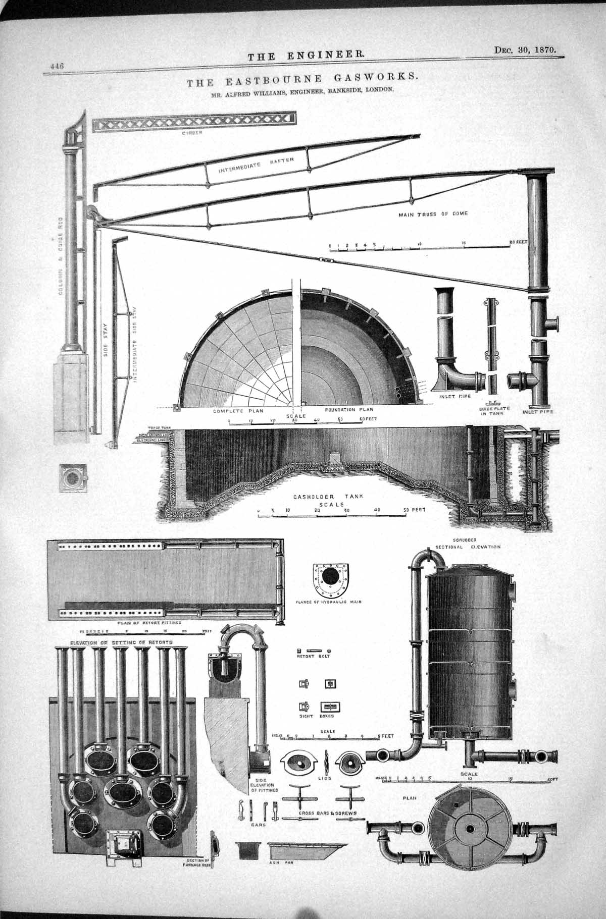 Old Eastbourne Gasworks 1870 Williams Bankside London Engineering Alf Victorian