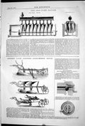 Old 1871 Cop Tube Boiler Jefferies Patent Turnwest Double-Furrow Plou Victorian