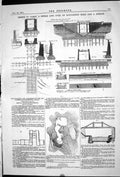 Old Print 1871 Bridge Girders Occupation Road Stream Plan Piles Cast Iron 19th