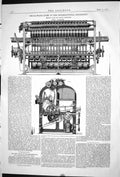 Old 1871 Engineering Small-Ware Loom International Exhibition Gadd Mo Victorian