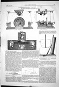 Antique Old Print 1871 Treble-Geared Facing Lathe Machinery Instruments Hind
