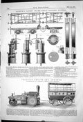 Antique Print 1871 Barker Patent Brake Great Eastern Railway Omnibus Engine