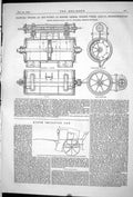 Old Print 1871 Blowing Engine Gilkes Wilson Pease Middlesbrough King Cab 19th