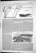 Antique Print 1871 Proposed Bridge Liimfjord Griffin Permanent Way Railway 19th