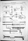 Old 1871 Details Fifty-Inch Cornish Pumping Engine Equilibrium Arbor Victorian