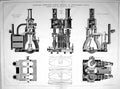 Old Print 1871 Inverted Compound Screw Engines Fifty-Horse Power Gilbert 19th