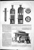 Old Print Patent Vertical Boilers Leonard 1872 Ammonia Power Street Cars 19th