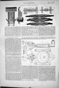 Old Print 1872 Egan Patent Springs Towle Valve Gear Diagrams Instruments 19th