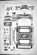 Old Print 1872 Ten-Wheel Goods Engine Louisville Nashville Railway Bogie 19th