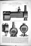 Old Twenty-Horse Power Boiler Machinery Alexander Cirencester 1872 En Victorian