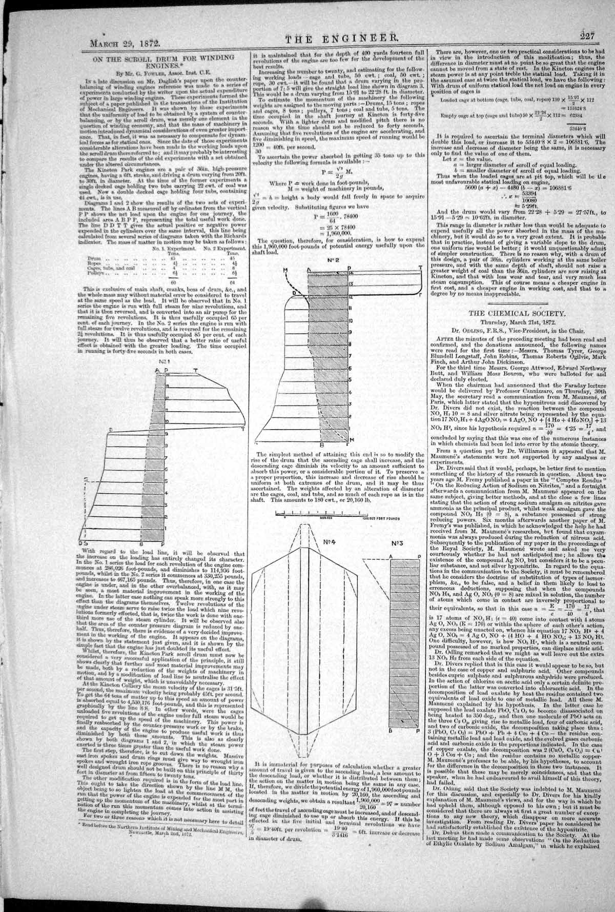 Old 1872 Engineering Scroll Drum Winding Engines Fowler Diagrams Draw Victorian