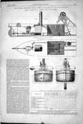 Antique Old Print 1872 Hopper Dredge Canadian Government Ships Simons Renfrew