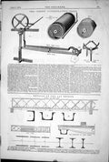 Antique Print 1872 Leeds Lithographic Press Tay Bridge Wrought Iron Girders