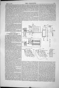Antique Old Print 1872 Instruments Diagrams Conversazione Telegraph Engineers