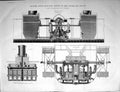 Old Print 1872 250-Horse Power Oscillating Engines Ship Salamis Hellicon 19th