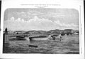 Antique Old Print 1874 Proposed Bridge River Neva St. Petersburg Ordish Boats