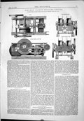 Antique Old Print 1874 Stevens Patent Winding Machine Uskside Liteynoy Bridge