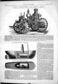 Old 1874 Double Plunger Steam Fire Engine Amoskeag Swedish Steam Boat Victorian