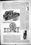 Antique Old Print 1874 Winstanley Barker Coal Cutting Machine Thermoson Stove