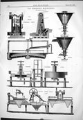 Old Engineering 1874 Dressing Machinery Sholl Stamps Cox Collom Steph Victorian