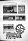 Old Engineering 1874 Coal Cutting Air Compressing Machinery Hurd Simp Victorian