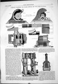 Old Print 1874 Squeezer Bloom Divider Danks Furnace Steam Launch Engines 19th