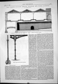 Antique Print 1874 Viaduct Station London Railway Curves Sidings Equations 19th