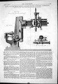 Antique Print 1874 Radial Drill Marshall Britannia Ironworks Gregson Brown 19th