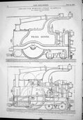 Old 1874 Diagrams Train Engine Steam Tramways Prima Donna Todd Leith Victorian