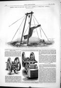 Antique Old Print 1874 Shears 35-Ton Hammer Woolwich Arsenal Marsden Breaker