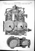 Antique Print 1874 Engines Steam Ship Ly-Ee-Moon 160-Horse Power Wood Wheel