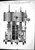 Old Print 1874 Compound Engines Steam Ship Ly-Ee-Moon Ouseburn Machinery 19th