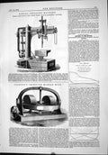 Old Print 1874 Radial Drilling Machine Lowry Salford Jackson Mortar Mill 19th