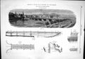 Old Print Bridge River Reuss Lucerne Cuenod Gaudard Plan Engineering 1874 19th