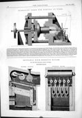 Old 1875 Hydraulic Press Forcing Tires High-Pressure Boiler Pope Edgw Victorian