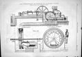 Antique Old Print 1875 Air Compressing Machinery St. Gothard Tunnel Roy Vevey