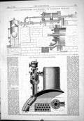 Old Air-Compressing Machinery Gothard Tunnel Stockley Anti-Primer 187 Victorian